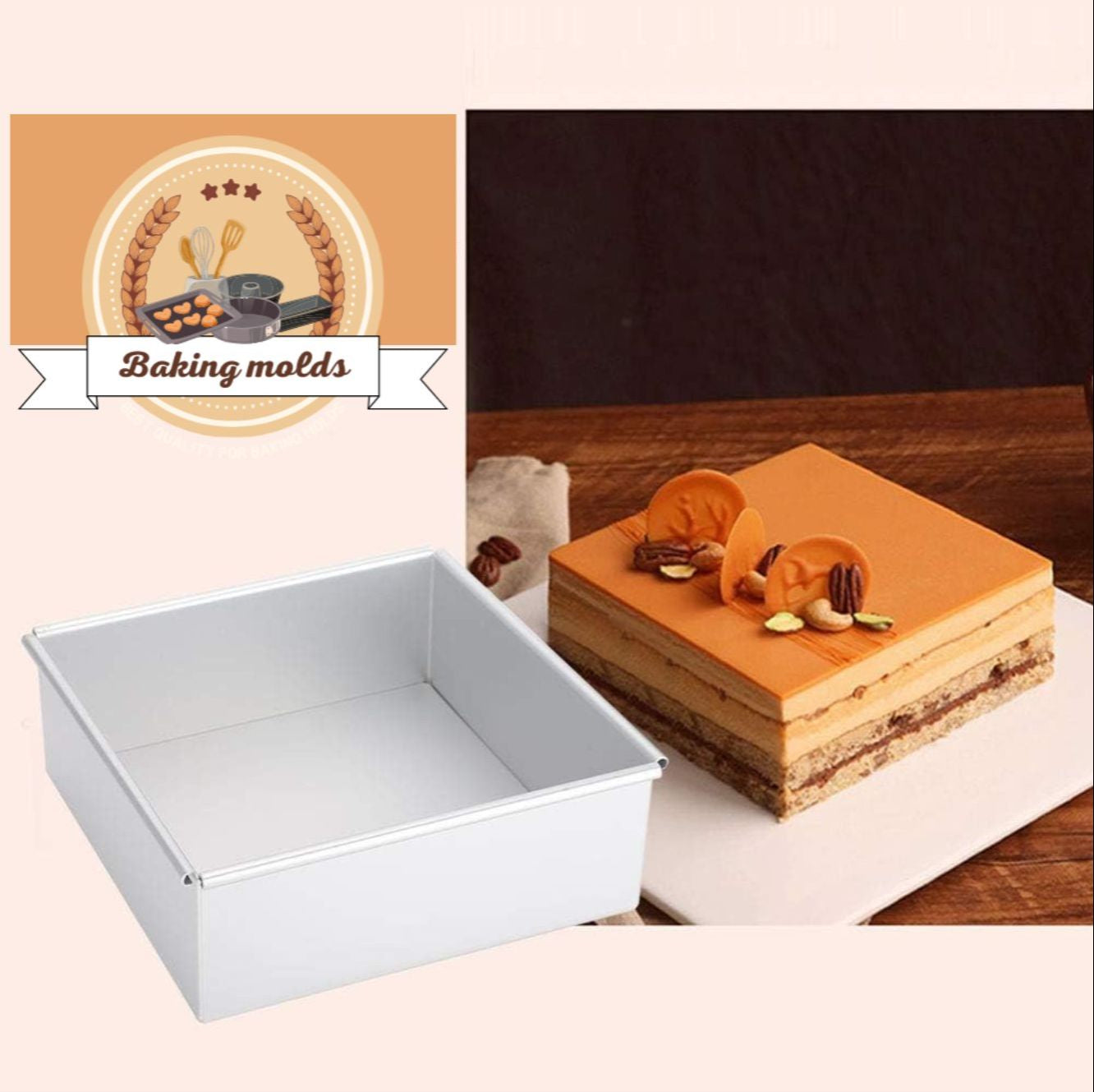"4-Inch Square Cake Pan Bakeware for Cakes